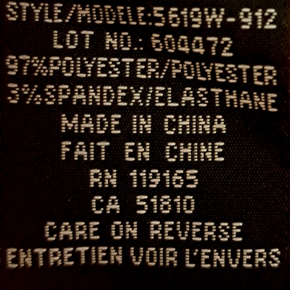 Polyester patterned button down blouse - Picture 6 of 6